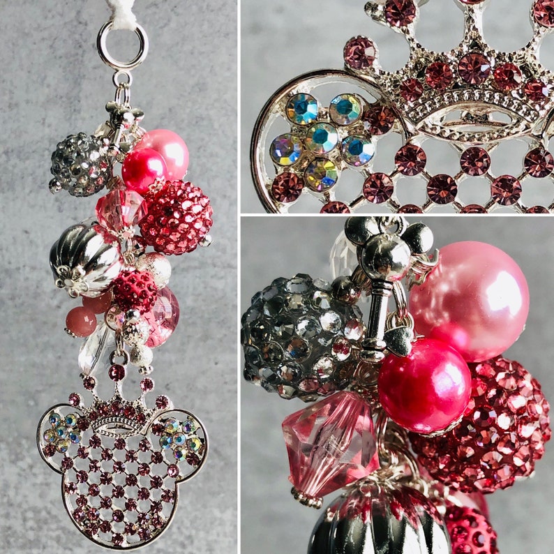 CaR miRroR cHarM MINNIE MOUSE inspired for Rear View Etsy