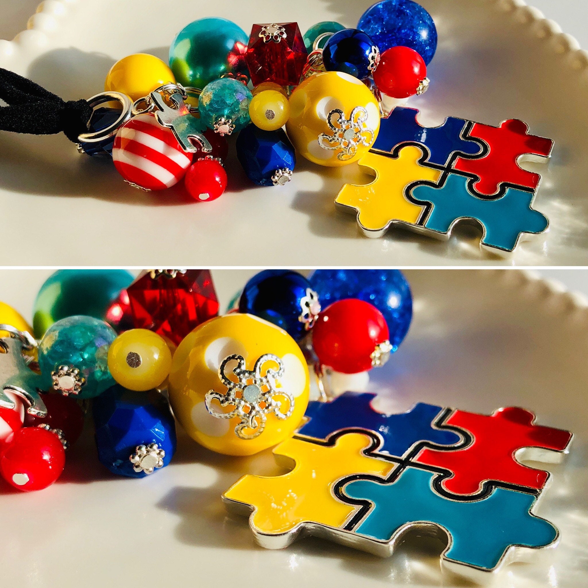 Car Mirror Charm AUTISM AWARENESS for Rear View Mirror Etsy