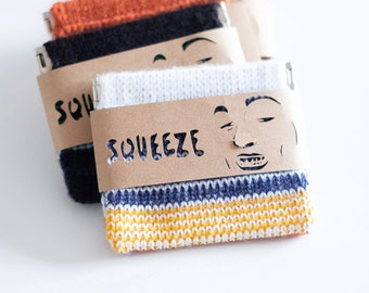 Knitted money pouch, Knitted wallet, Squeezable Pouch, Small Pouch, Money purse, Knitted, Squeeze, Funny Packaging