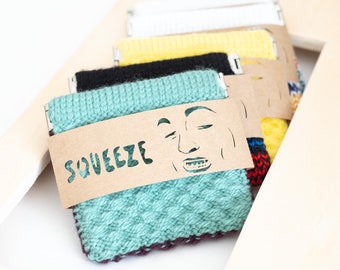 Knitted money pouch, Knitted wallet, Squeezable Pouch, Small Pouch, Money purse, Knitted, Squeeze, Funny Packaging