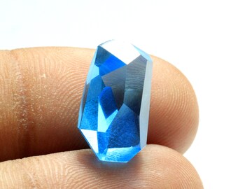 Natural Swiss Blue Topaz Rough Gemstone Blue Topaz Raw Loose Gemstone Pendant Size Blue Topaz Gemstone 16x9x7 MM 11.50 Carat