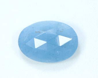 Aigue-marine bleue naturelle de qualité AAA, briolette à facettes, taille de bague, aigue-marine, forme ovale, aigue-marine en vrac, 5,50 carats, 14 x 10 x 6 mm