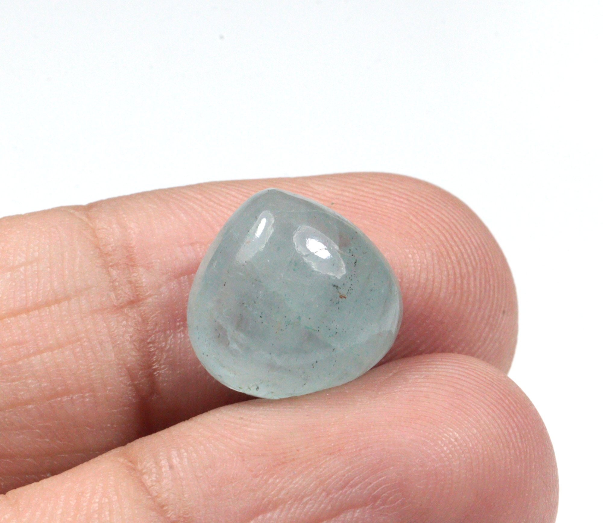 Top Quality Natural Blue Aquamarine Cabochon Gemstone Heart Shape Pendant Size March Birthstone Aquamarine Gemstone 52.45 CT 28x26x10 MM