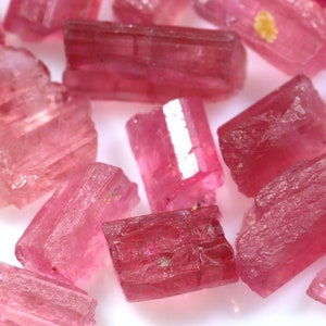 AAA++ Quality Natural Pink Tourmaline Sticks Raw Loose Gemstone Minerals Tourmaline Rough Gemstone Tourmaline Pencils Gemstone 10 To 14  MM