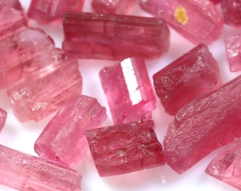 AAA++ Quality Natural Pink Tourmaline Sticks Raw Loose Gemstone Minerals Tourmaline Rough Gemstone Tourmaline Pencils Gemstone 10 To 14  MM