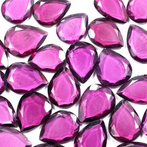 Natural Mozambique Garnet Faceted Gemstone 37 Pcs Lot Ring Size Garnet Gemstone Pear Shape Loose Gemstone 8x6 To 10x8 MM Use For Jewelry