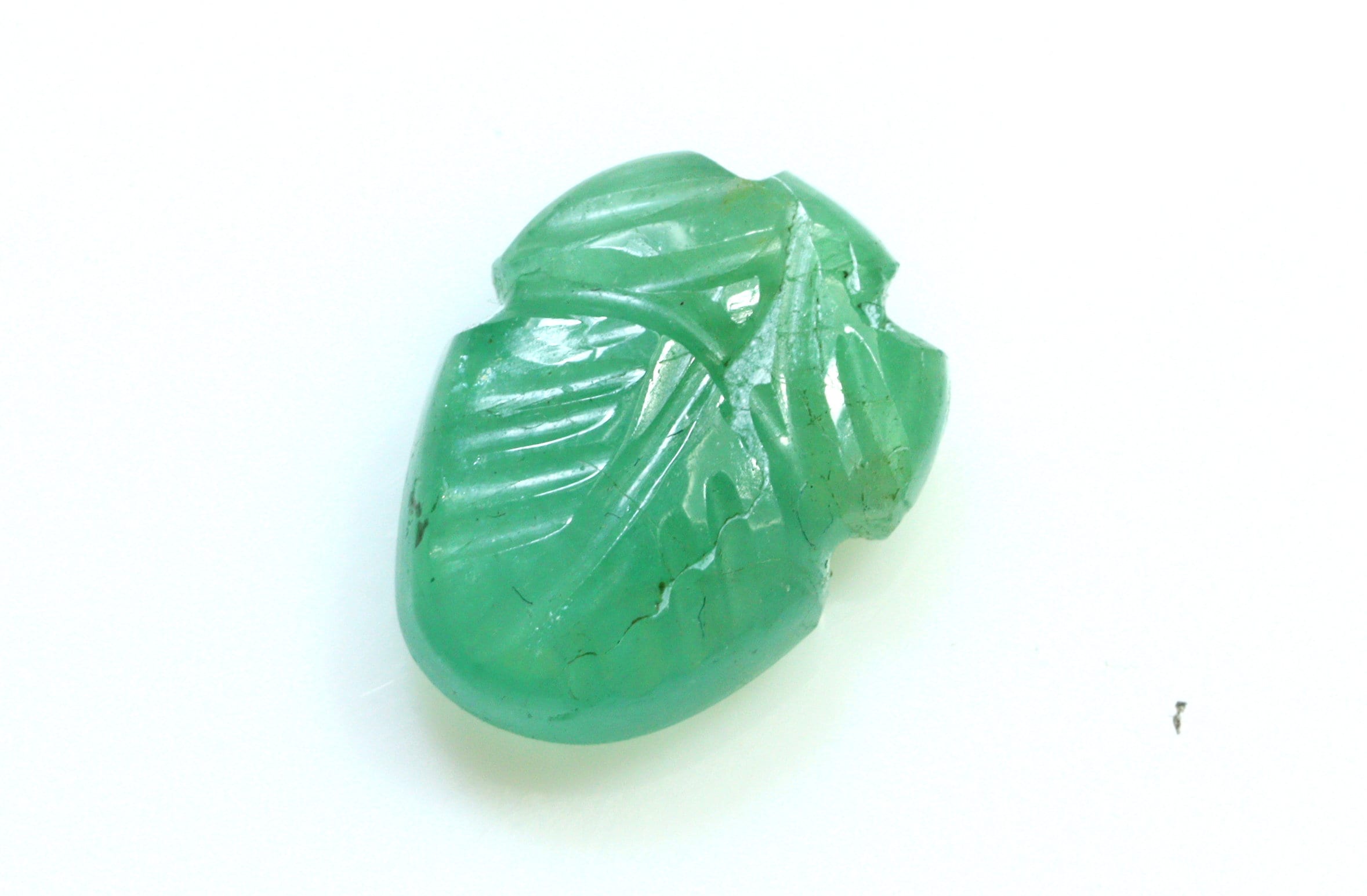 Green Emerald Leaf Shape Carved Gemstone Emerald Carving Loose | Etsy