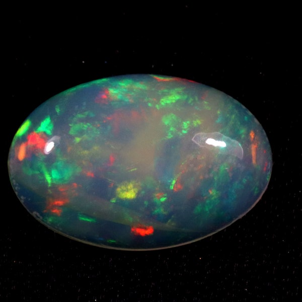 Cabochon d'opale naturelle de qualité AAA, taille de bague, multi-opale de feu, pierre précieuse en vrac, forme ovale, multi-opale de feu, pierre précieuse 2,70 CRT, 13 x 9 mm