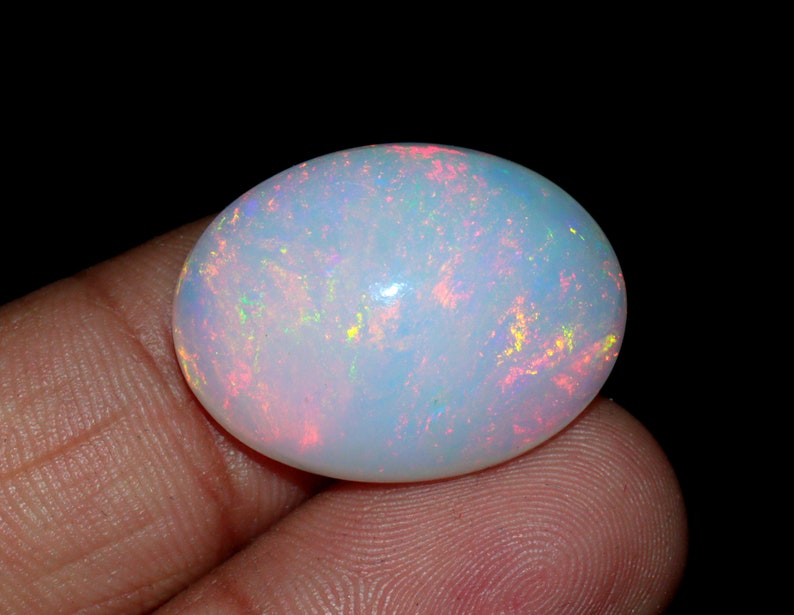 Welo Fire Ethiopian Opal Cabochon Oval Shape Loose Gemstone Ring Size Opal Gemstone For Making Jewelry 24x18x11 mm 22.60 Ct