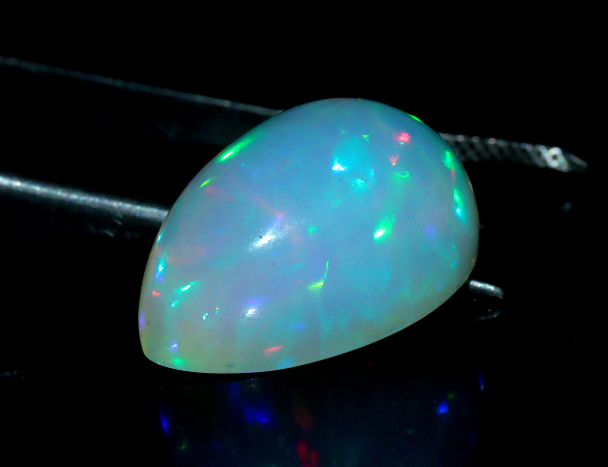 Flashy Opal Gemstone 16.25 Carat Ethiopian Opal Pear Shape | Etsy