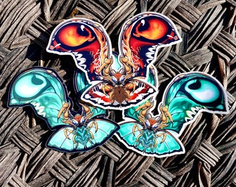 Chibi Kaiju #9- Mothra 2019 (Clear & Glow in the Dark) Sticker