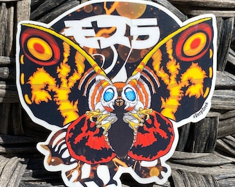 Chibi Kaiju #11- Mothra (1992) Clear Sticker