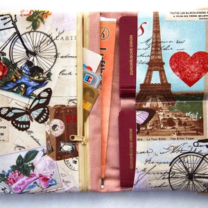 Reiseetui / Reisepassetui / Taschenorganizer / Reisepasshülle / Fam. 4 Personen / Paris versandfertig