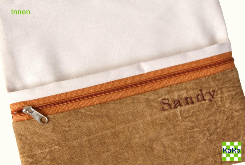 Hygienetasche mit 2 Fächer Personalisierung möglich Hygienetäschchen für Slipeinlagen Damenbinden Tampons Universaltasche mit Reißverschluss Bild 5
