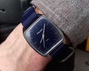 Beautiful vintage men mechanical  Wristwatch Poljot Export  17 jewels (Made in USSR)