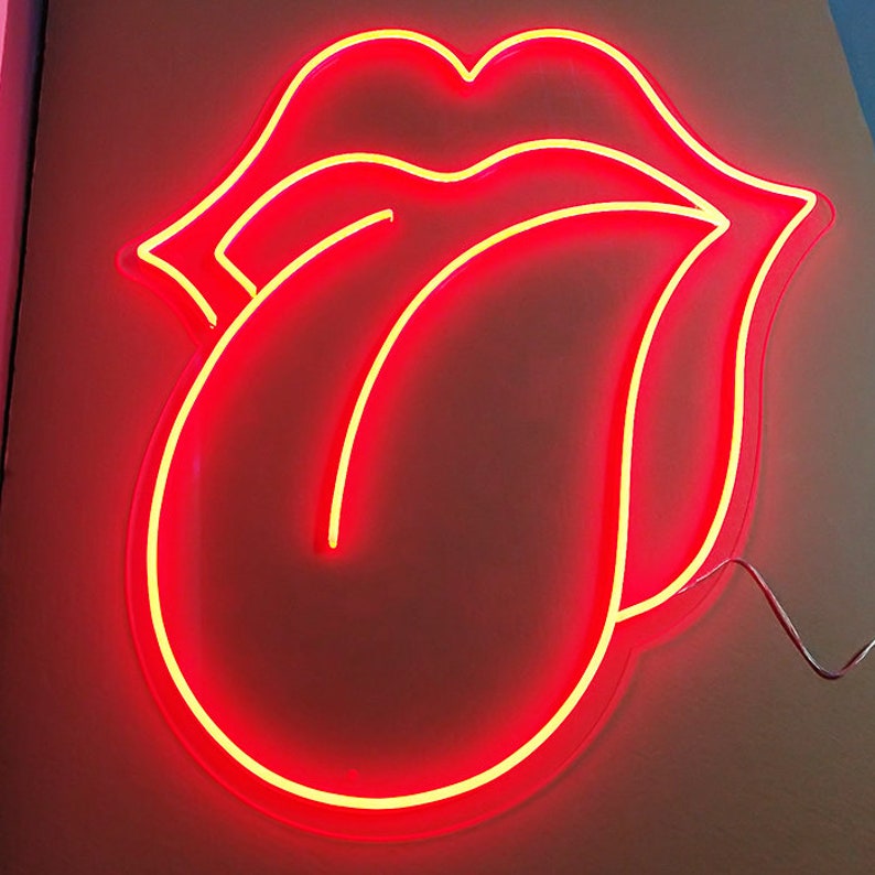 Rolling stones neon sign. custom led neon sign | Etsy