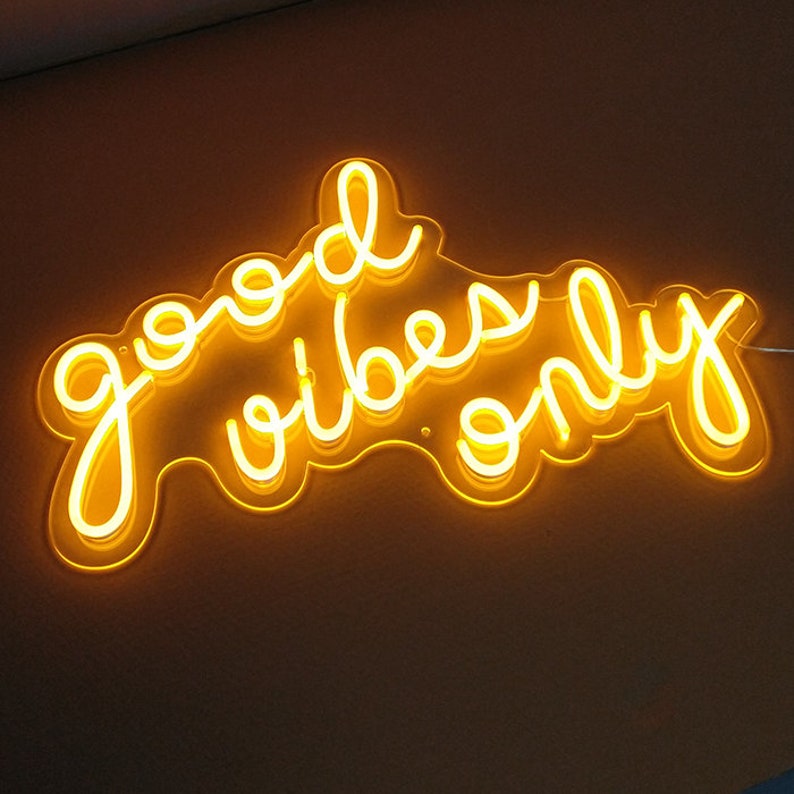 Good vibes only neon sign led neon sign custom neon sign Etsy