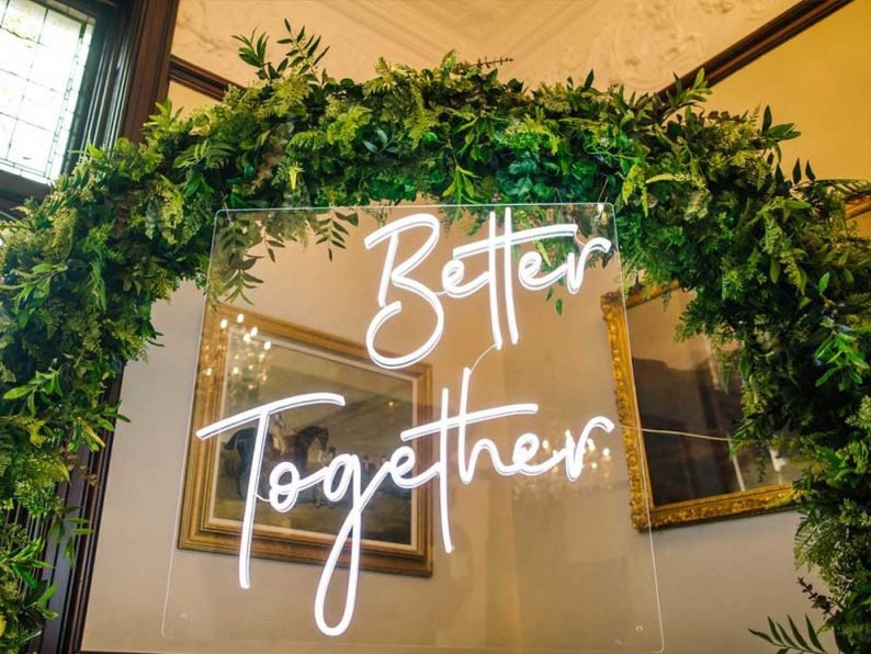 Wedding neon signs better together signshandmade neon Etsy