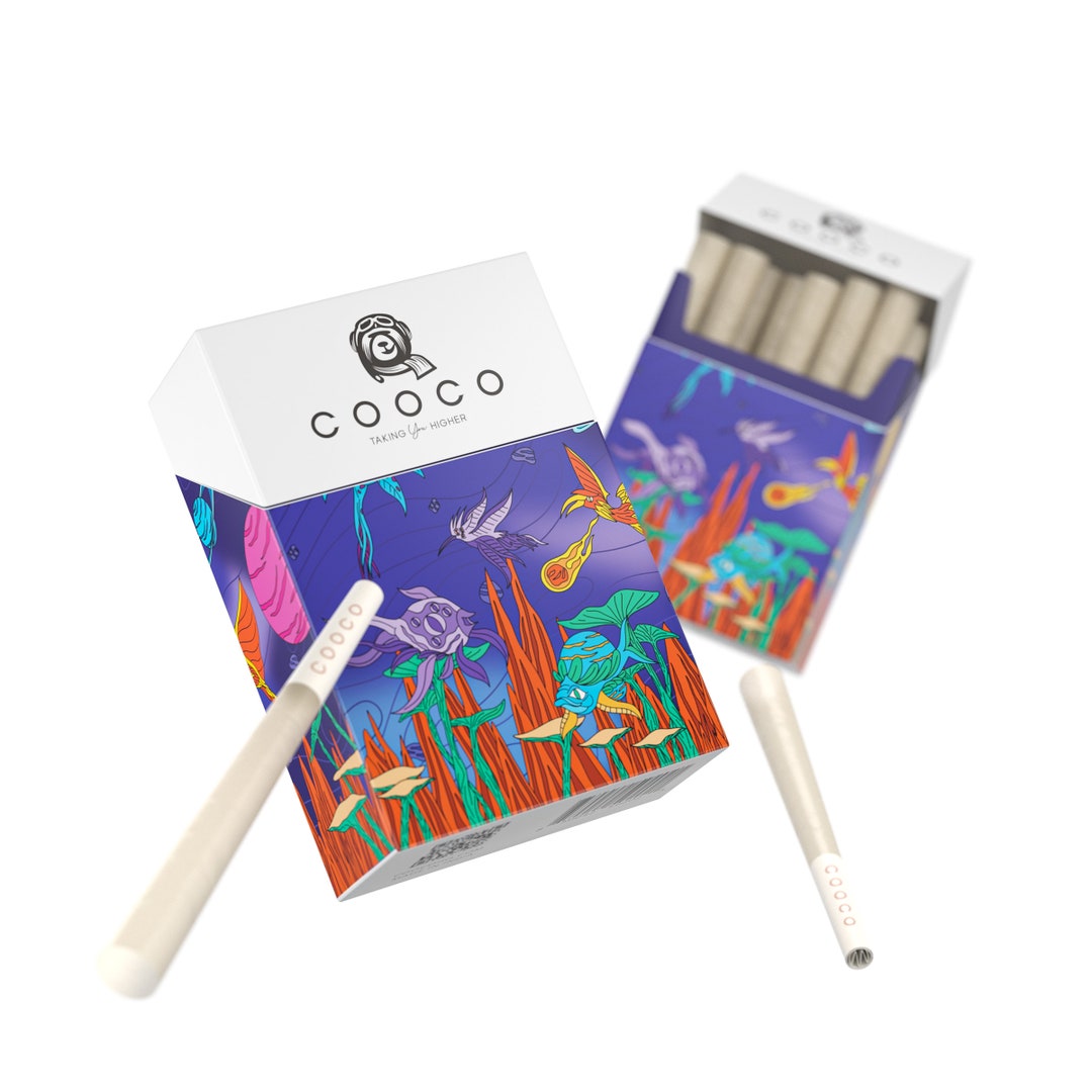 COOCO Natural Pre Roll Cones Rolling Papers, 3.38 86mm Highquality