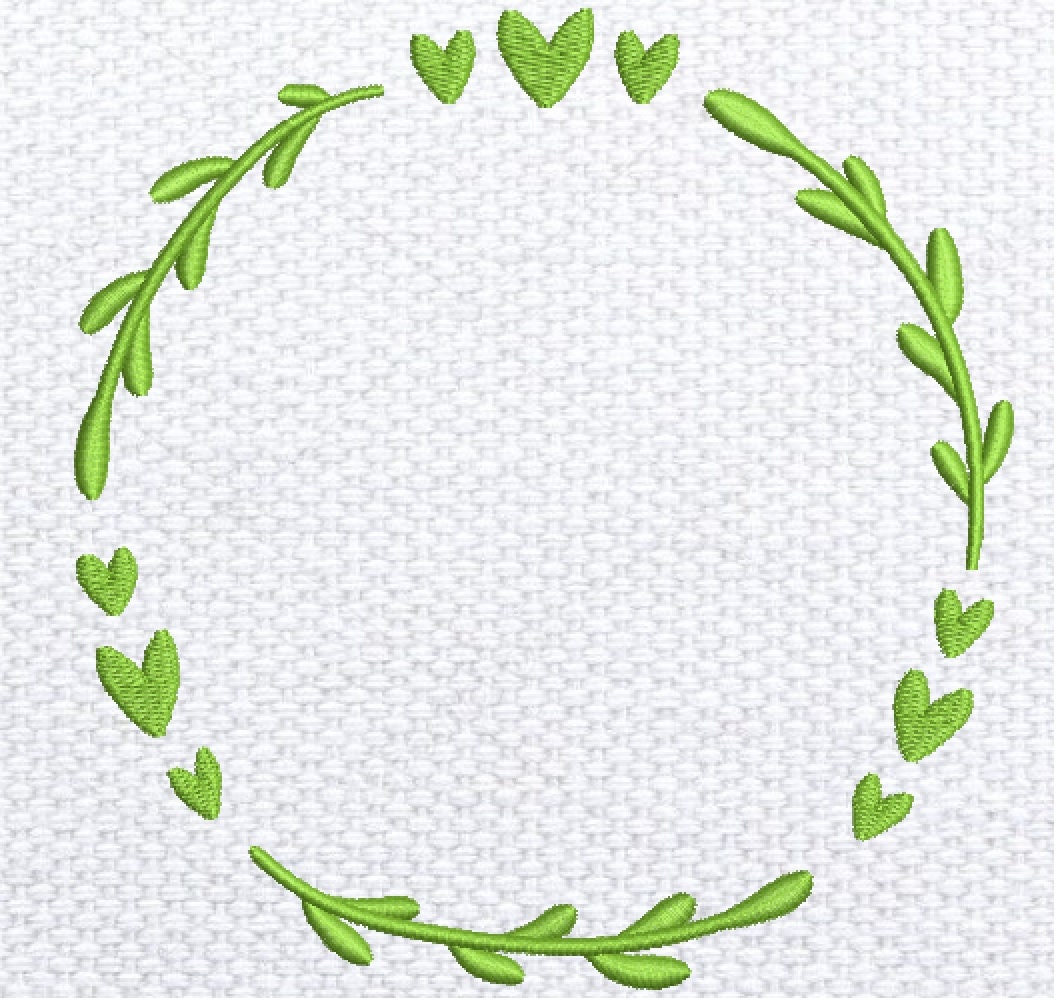 Floral heart wreath embroidery design 3 sizes 4in 5in  etsy Floral heart wreath embroidery design 3 sizes 4in 5in  etsy