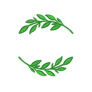 Laurel Wreath Embroidery Design - Branch Embroidery - Laurel Wreath Design - Leaf Laurel Wreath - 3 size - File for Machine Embroidery