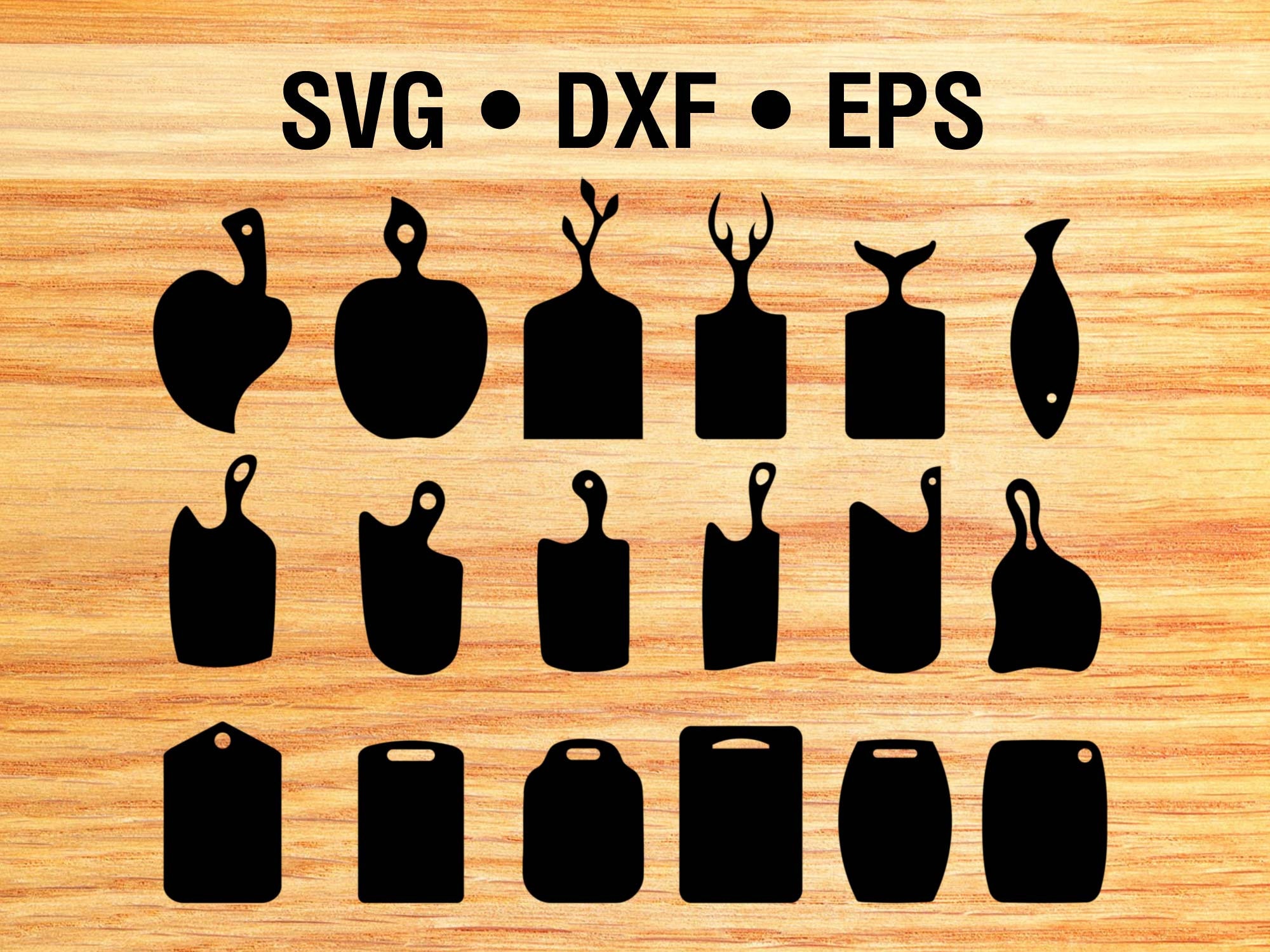 Cutting Board Svg Laser Cut Template Cnc Cutting File Etsy