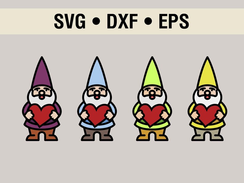 Download Free SVG Cut File - Gnome Valentine svg, Valentines day svg,...