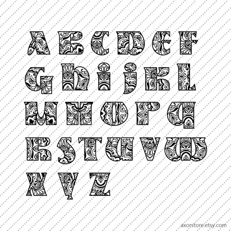 Free Free 282 Mandala Letters On Cricut SVG PNG EPS DXF File