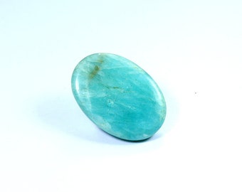 30.95 CRT Amazonite Gemstone/ Blue Amazonite Cabochon/ Amazonite Oval Stone/ Natural Loose Gemstone. 31x22 MM