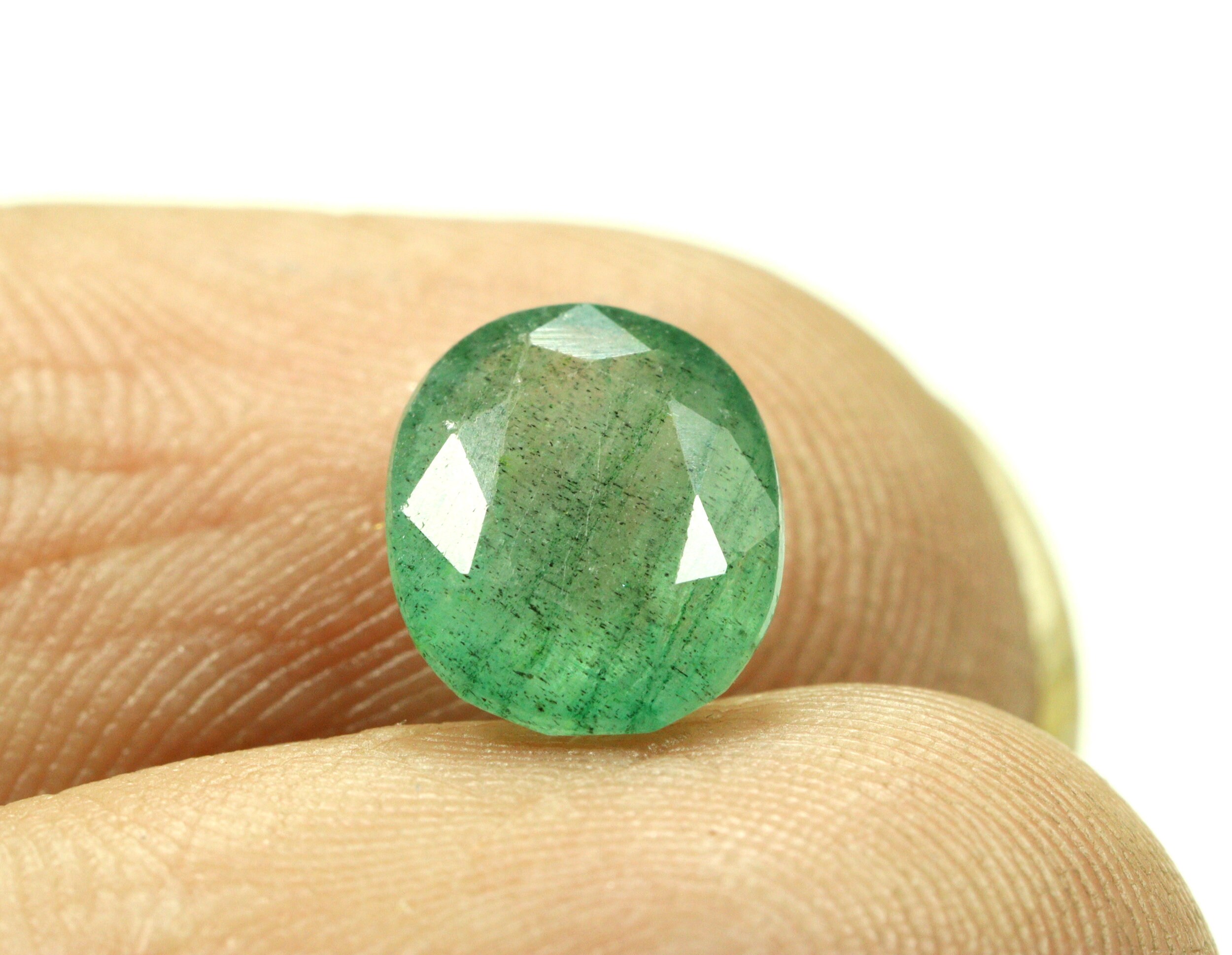 27.10 Ct Beryl Emerald Faceted Gemstone Oval Shape Loose Gemstone 26x19x8 MM Pendant Size Emerald Gemstone