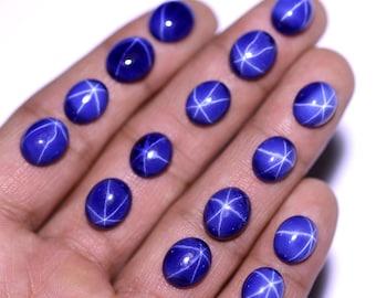 Blue Lindy Star Sapphire Cabochon Gemstone Ovals