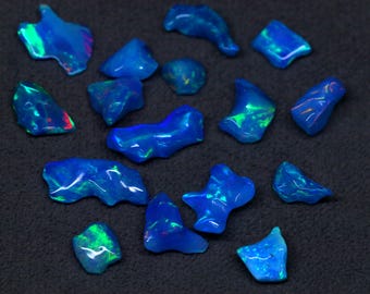 Barwiony opal Paraiba w kolorze surowym: luźny opal do biżuterii (7-21 mm)