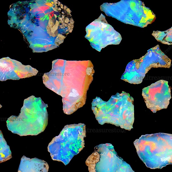 Dry Opal Rough Lot AAA Grade 10 Pieces Lot Large Size Ethiopian Welo Opal Raw Suitable For Cutting And Making Jewelry Dry Opal Raw Gemstone.