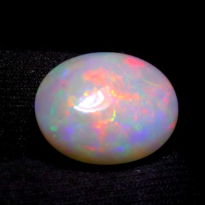 22x18 MM Multi Fire Opal Oval Shape Loose Gemstone Natural Ethiopian Opal Loose Gemstone White Opal Cabochon Gemstone Birthstone. image 1
