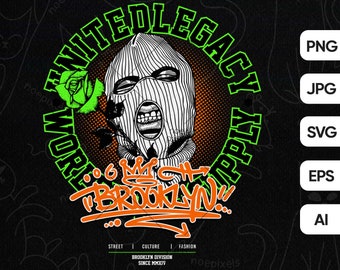 Diseño de camiseta de streetwear urbano de Brooklyn, estilo urbano urbano png, cultura callejera png, cultura pop, camiseta de brutalismo, camiseta estética vanguardista PNG