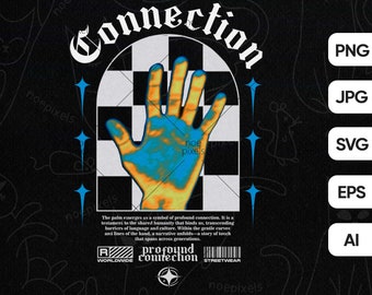 Conexión Urban Streetwear Diseño de camiseta, Urban Streetstyle Png, Street Culture Png, Brutalism Tee, Aesthetic Vaporwave, Edgy Street wear