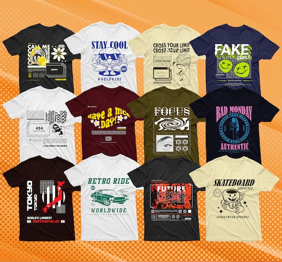 151 Paquete de diseno de camisetas de streetwear urbano estilo urbano urbano cultura pop ropa urbana diseno de estampado de camisetas diseno de camisas diseno retro Etsy Espana
