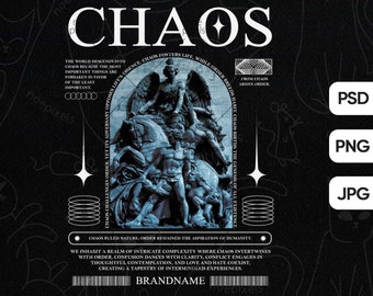 Diseño de camiseta de streetwear urbano del caos, png de estilo urbano urbano, cultura pop, camisa de streetwear, diseño de camisa urbana, camisa de brutalismo, camisa vanguardista