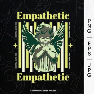 Empathetic Urban Streetwear T-Shirt Design, Streetwear Shirt Design, Urban Streetstyle Png, Pop Culture, Inspirational Quote, Youth Culture