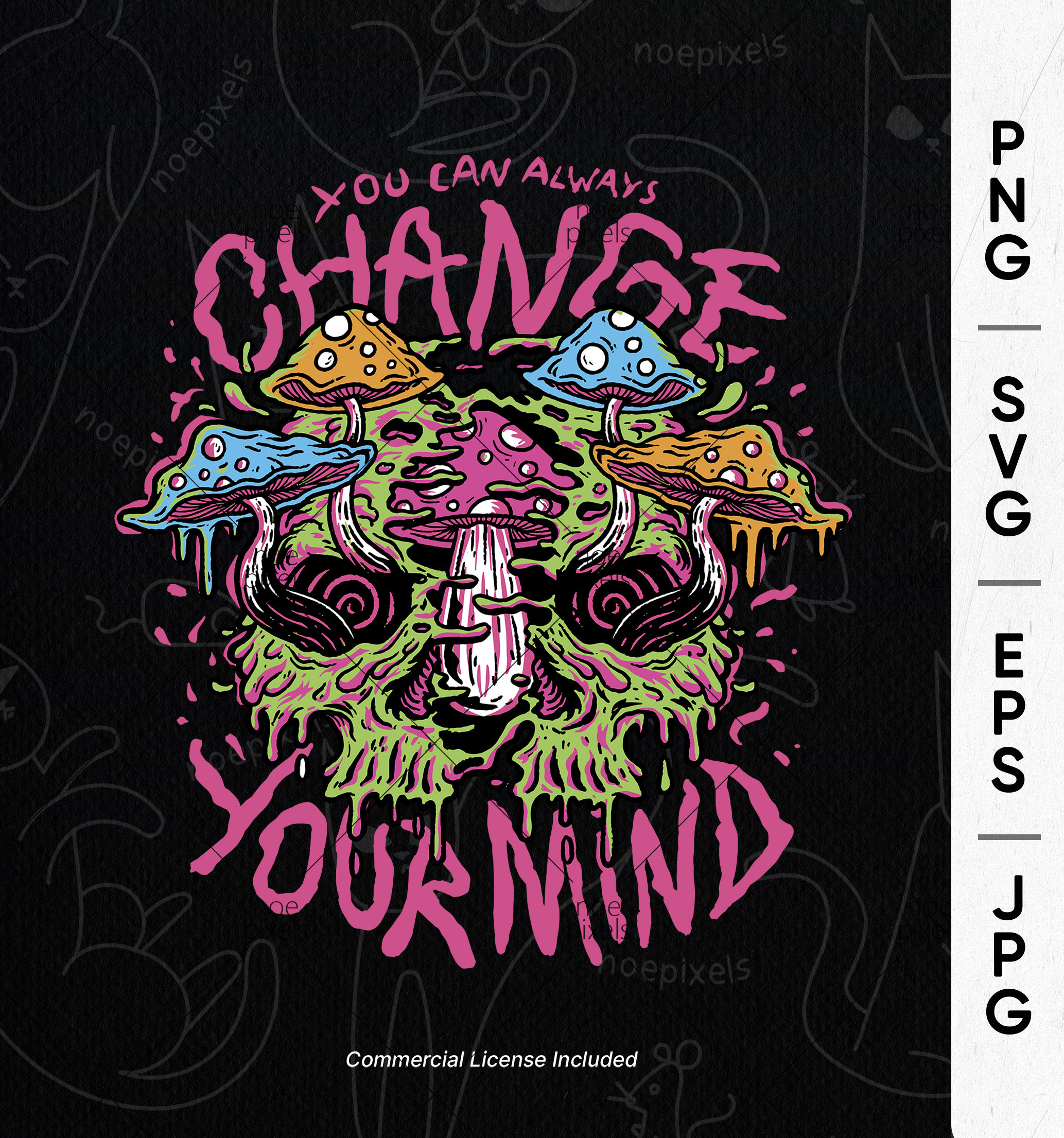 hide psychedelic Tシャツ psychedelic-uv-active-t-shirt-