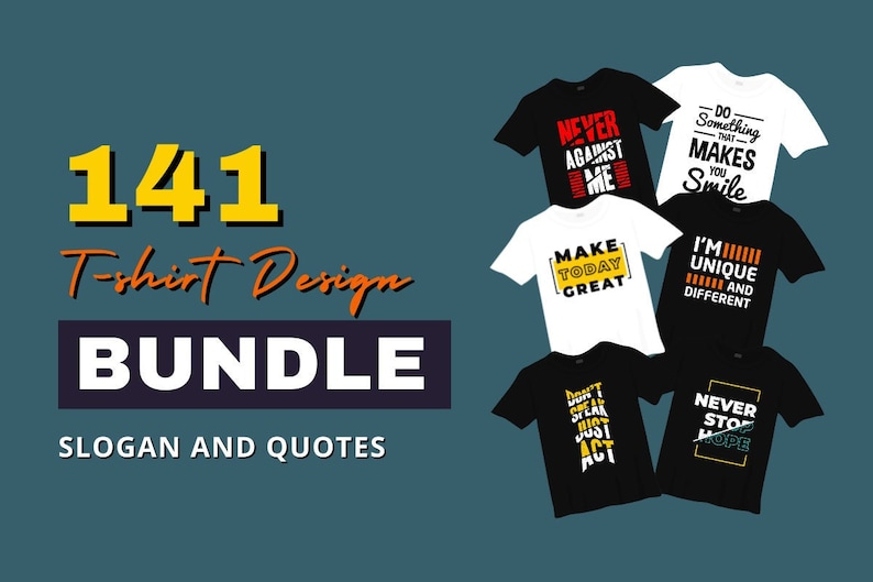 141 Motivational Quotes T-Shirt Design Bundle, T-Shirt Print Design, Shirt Design, Shirt Printing, Premium Graphics, T-Shirt Sublimation image 1