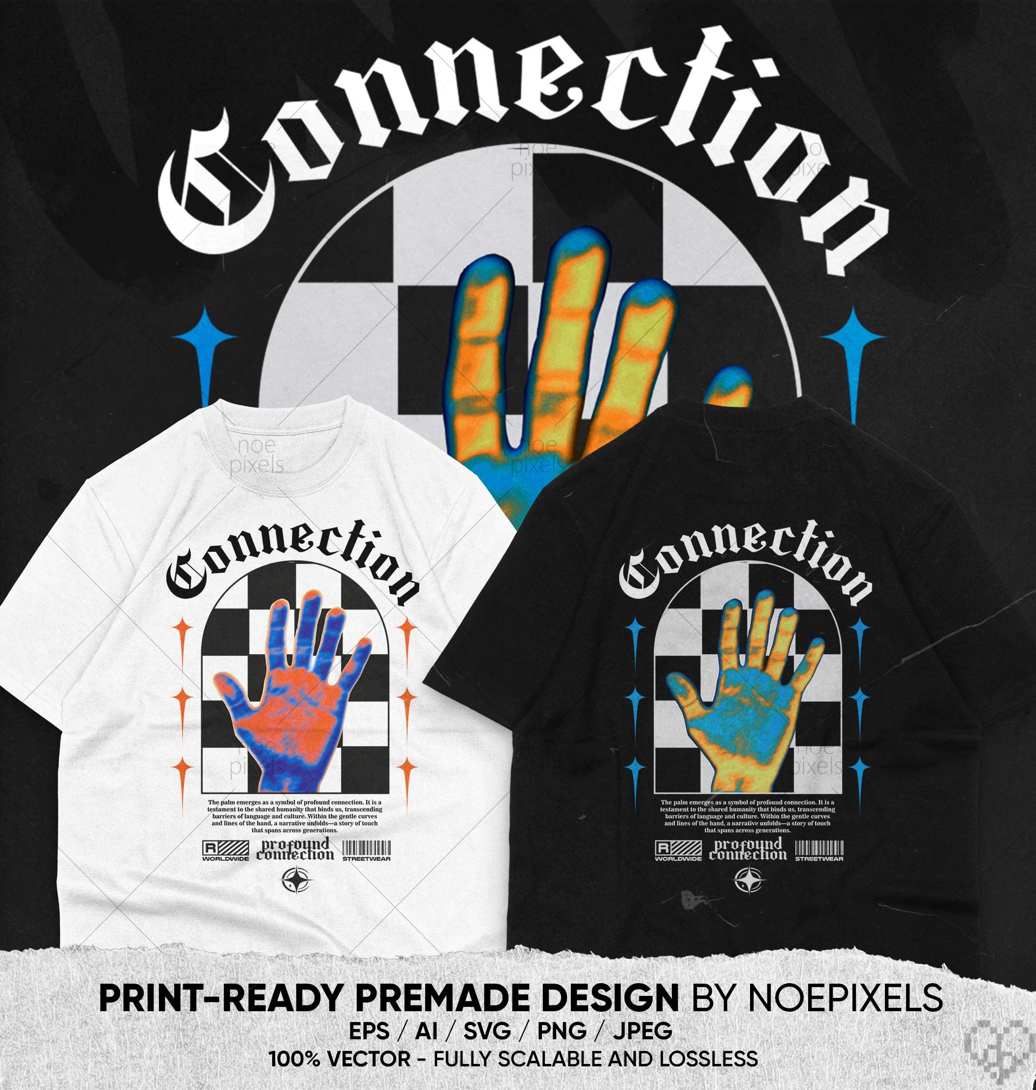 Connection Urban Streetwear T-shirt Design, Urban