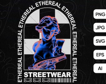 Diseño de camiseta de streetwear urbano etéreo, estilo urbano urbano png, cultura callejera PNG, cultura pop, camiseta de brutalismo, diseño de camiseta atrevida estética