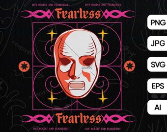 Fearless Urban Streetwear Diseño de camiseta, Urban Streetstyle Png, Cultura pop, Camisa de cita inspiradora, Camisa de brutalismo, Streetstyle, Png