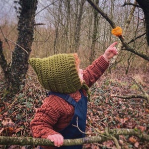 Crochet Toddler Pixie Bonnet hat 2-3 years