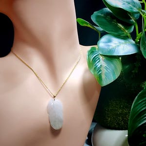 Certified Burmese A-Grade Icy Snow|雪花棉 Leaf Cloud Beautiful Jadeite Pendant 18k Solid Yellow Gold Best Gift For Her, Mom, Wife SL802