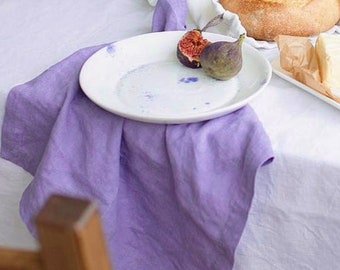 Light purple  linen napkins Set of 4 Lavender Wedding Lilac Dinner cocktail cloth napkins