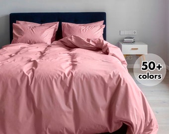 Washed cotton duvet cover King Queen Twin Full Double Organic cotton bedding