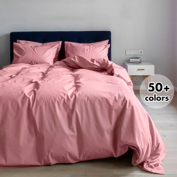 Washed cotton duvet cover King Queen Twin Full Double Organic cotton bedding