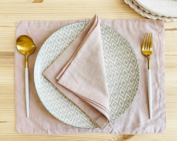 Off White Linen Placemats Ivory Dinner Wedding Cloth Table Etsy